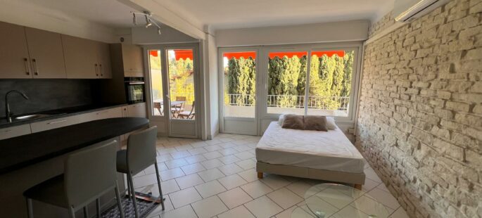 Proche mer et Suquet, Grand studio meublé avec terrasse, parking